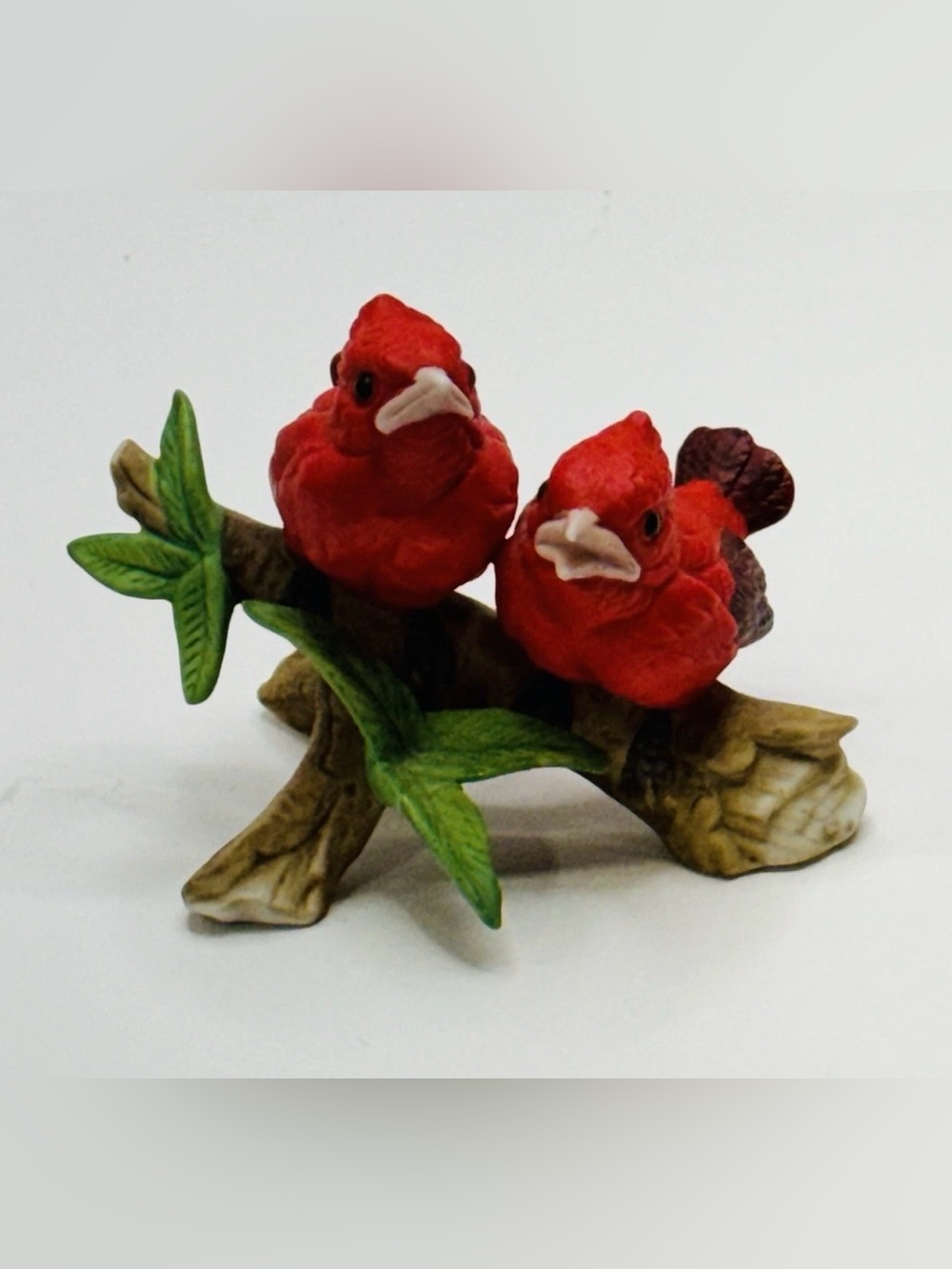 Lefton red cardinals figurine